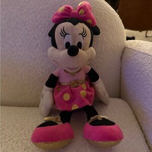 Pink and Black Minnie Mouse Plush Toy Disney